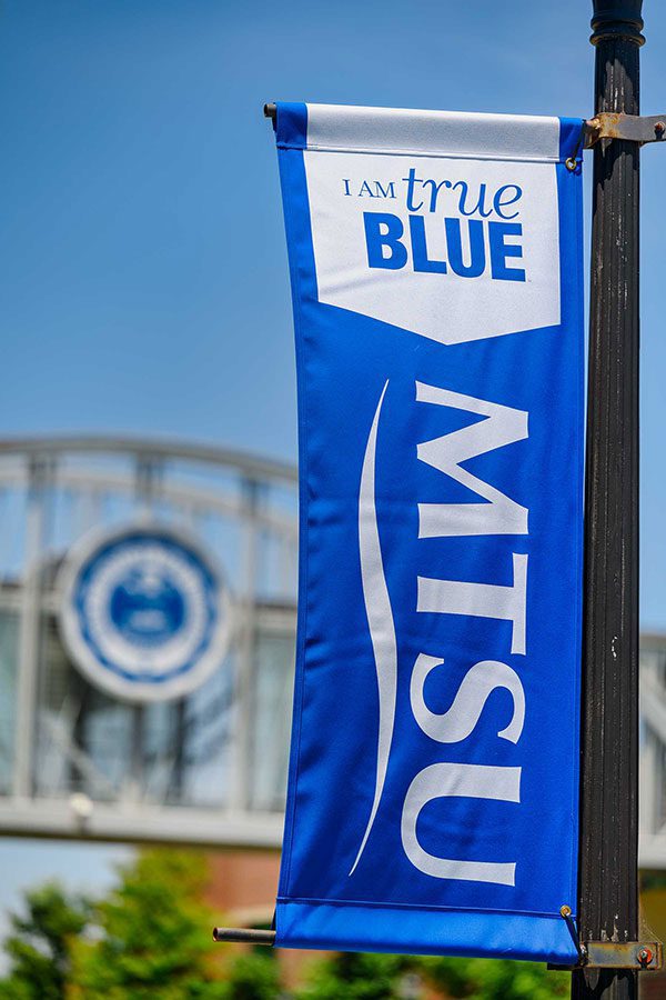 MTSU Flag on campus