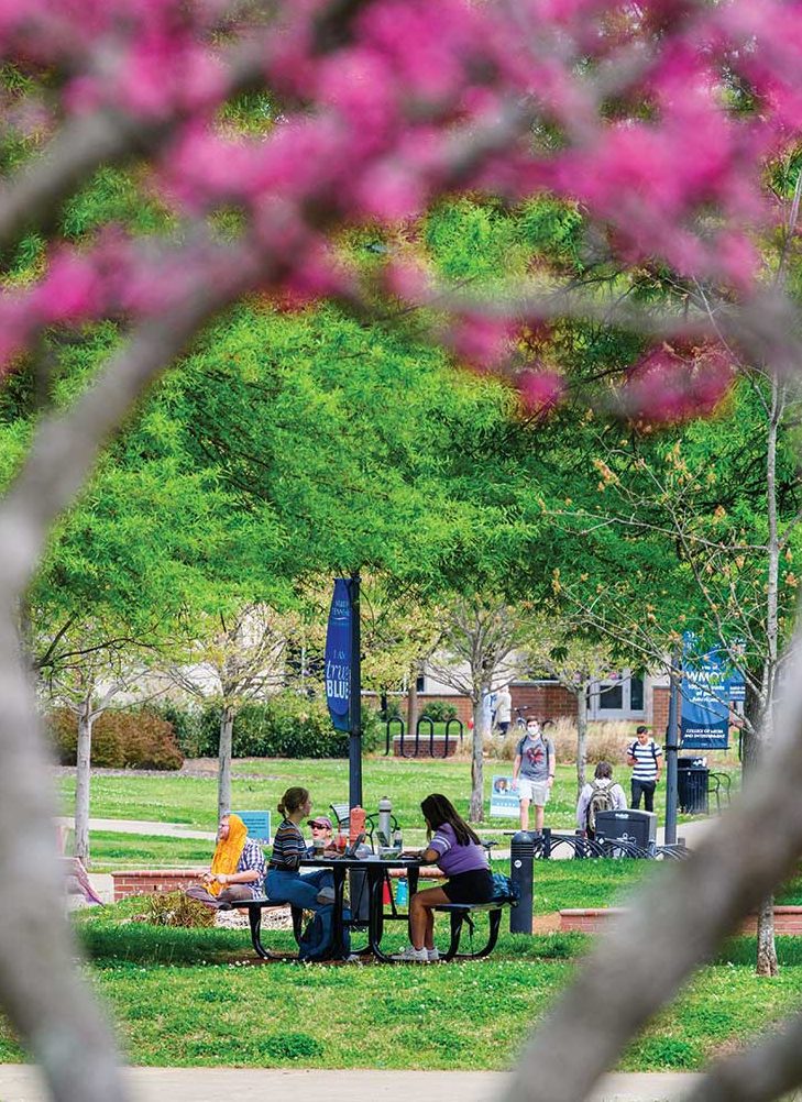 Students on campus